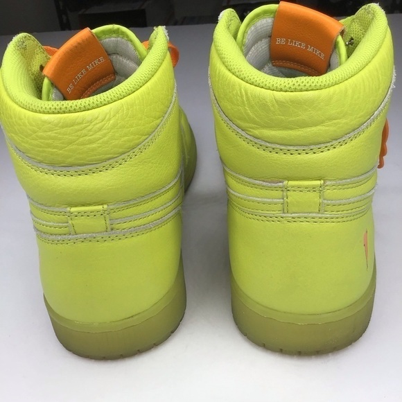 Authentic Nike Air Jordan 1 Retro High G8RD Gatorade Sneakers in Lime. - Picture 9 of 16